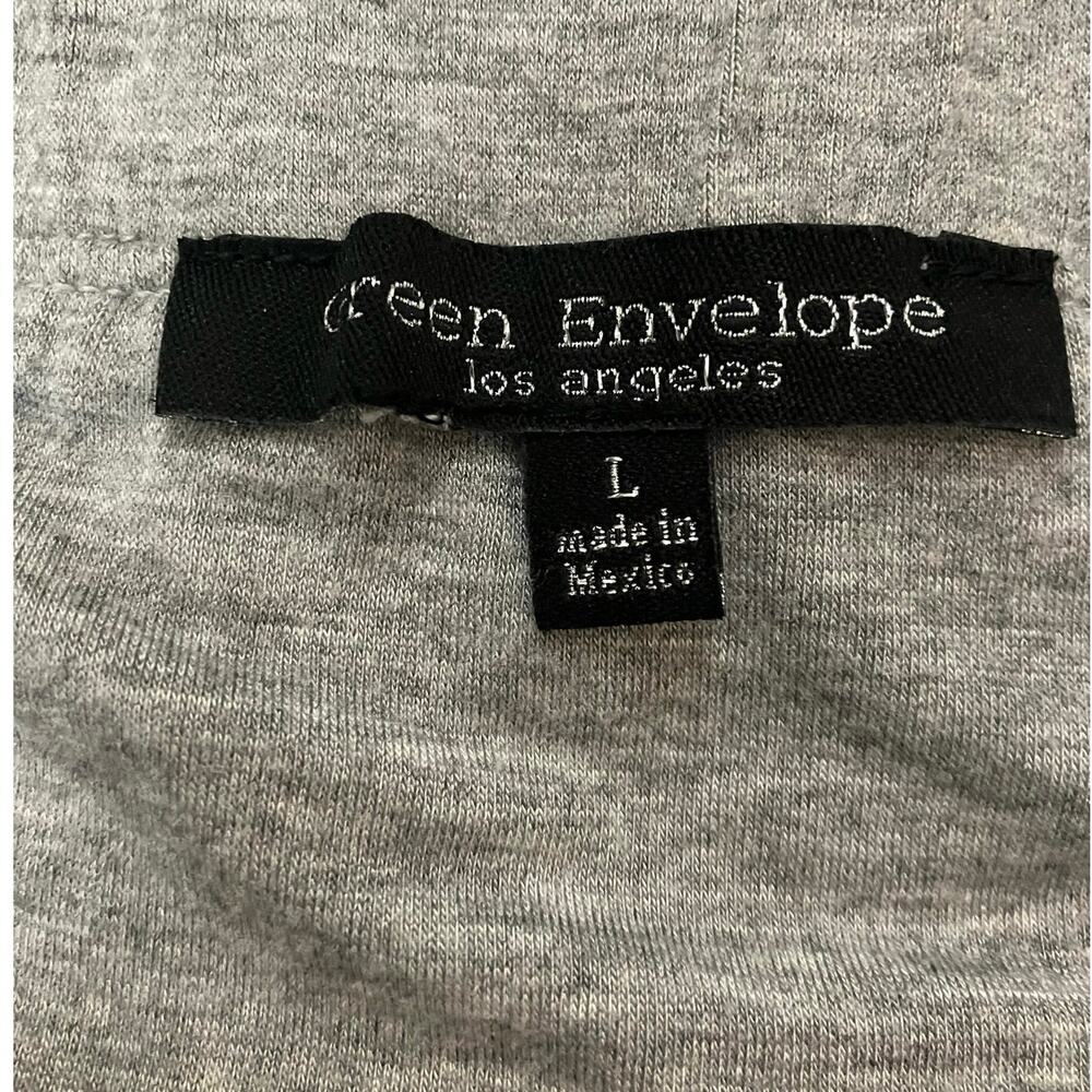 Casual Couture Green Envelope LA Women's Gray High-Lo Jersey Knit Skirt | Size L - Picture 7 of 8